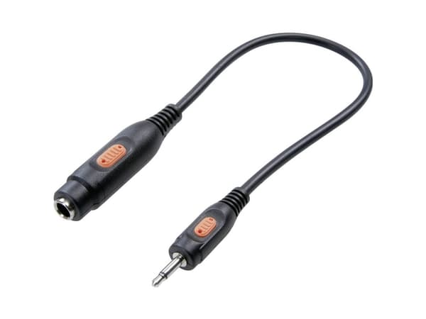 SpeaKa Professional jack audio adapter [1x jackplugg 3,5 mm - 1x jackuttag 6,35 mm] Svart (SP-7870652)
