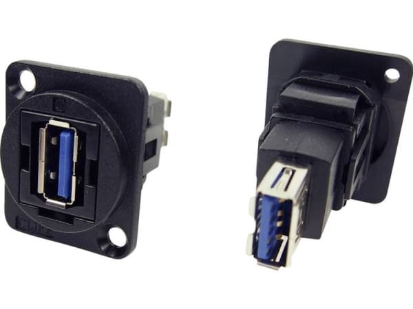 XLR-adapter USB 3.0 A Female till USB 3.0 A Female Adapter, infällt montage CP30205N CP30205N CP30205N Cliff Innehåll: 1 st