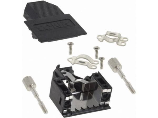 Conec 165X00789XE 165X00789XE D-SUB-kabinet Poltal: 15 Plastic, metalliseret 45 ° Sort 1 stk