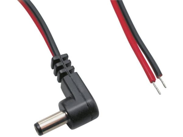 TRU COMPONENTS Lavvoltstilslutningskabel Lavspændingsstik - åben ende 5.50 mm 2.10 mm 5.00 m 1 stk