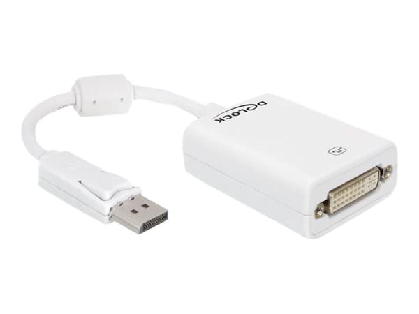 Delock Displayport to DVI Adapter - DisplayPort-adapter - DisplayPort (hane) till DVI-I (hona) - 12.5 cm
