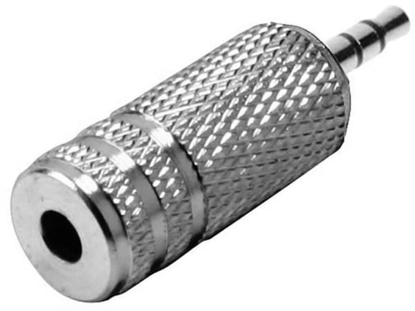 TRU COMPONENTS Jack-adapter Jackstik 2,5 mm - Jacktilslutning 3,5 mm Stereo Poltal:3 1 stk