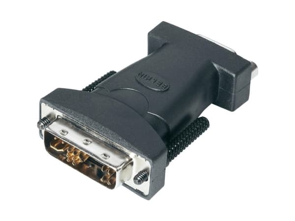 Belkin - DVI-adapter - DVI-A (hann) til HD-15 (VGA) (hunn) - tommelskruer