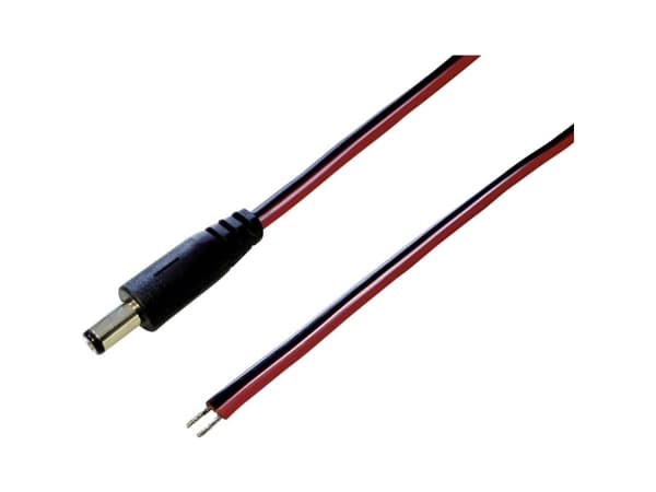 TRU COMPONENTS Pienjänniteliitäntäkaapeli Pienjänniteliitin - avoin pää 5,50 mm 2,10 mm 0,50 m 1 kpl 1 kpl