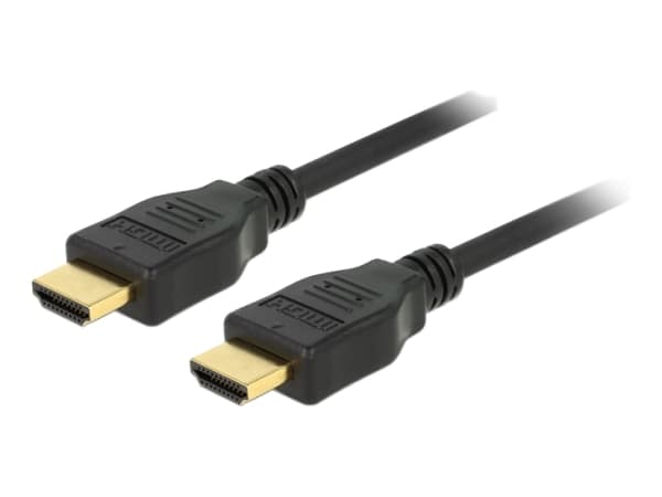 Delock - HDMI-kabel med Ethernet - HDMI hane till HDMI hane - 2 m - trippelskärmad partvinnad - svart - stöd för 4K