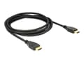 Miniatyrbild 2 av 5: Delock - HDMI-kabel med Ethernet - HDMI hane till HDMI hane - 2 m - trippelskärmad partvinnad - svart - stöd för 4K