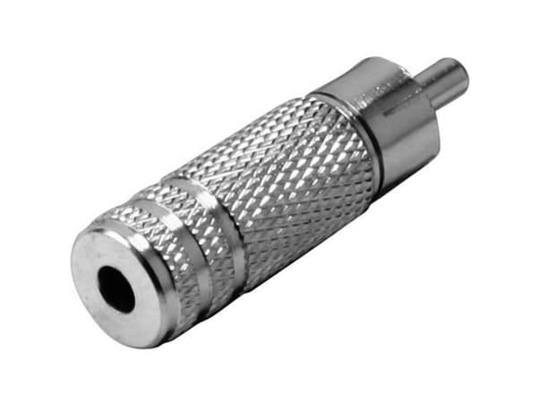 TRU COMPONENTS Jack-adapter Cinch-stik - Jacktilslutning 3,5 mm Mono Poltal:2 1 stk