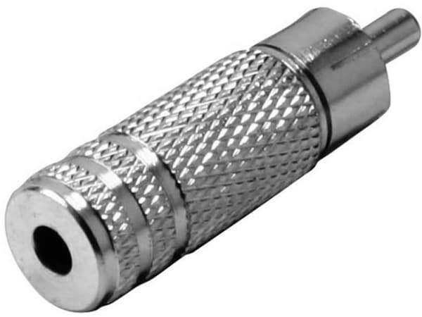 TRU COMPONENTS Jack-adapter Cinch-stik - Jacktilslutning 3,5 mm Mono Poltal:2 1 stk