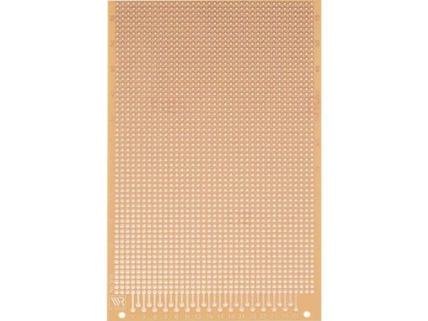 Rademacher WR-Typ 916 Printplade til eksperimenter Hårdt papir (L x B) 160 mm x 100 mm 35 µm Rastermål 2.54 mm Indhold 1 stk