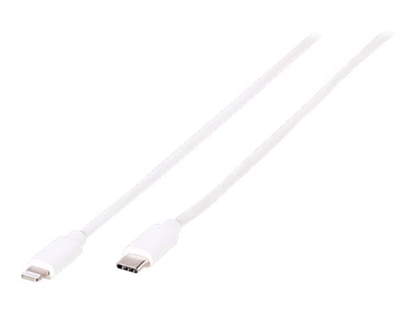 Vivanco LIGHTNVVUSBC12W, 1,2 m, Lightning, USB C, Uros, Uros, Valkoinen