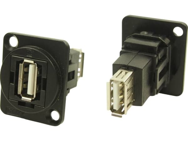 XLR Adapter USB A-stik 2,0 til USB 2.0 A Female Adapter, indbygning CP30208NMB CP30208NMB Cliff Indhold: 1 stk