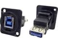 Miniatyrbilde 1 av 2: XLR Adapter USB 3.0 B hun til USB 3.0 A Female Adapter, indbygning CP30206N CP30206N Cliff Indhold: 1 stk