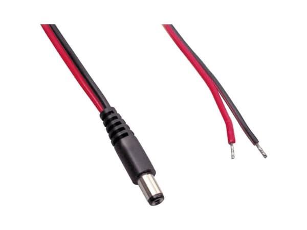 BKL Electronic Lavvoltstilslutningskabel Lavspændingsstik - åben ende 5.50 mm 2.10 mm 5.00 m 1 stk