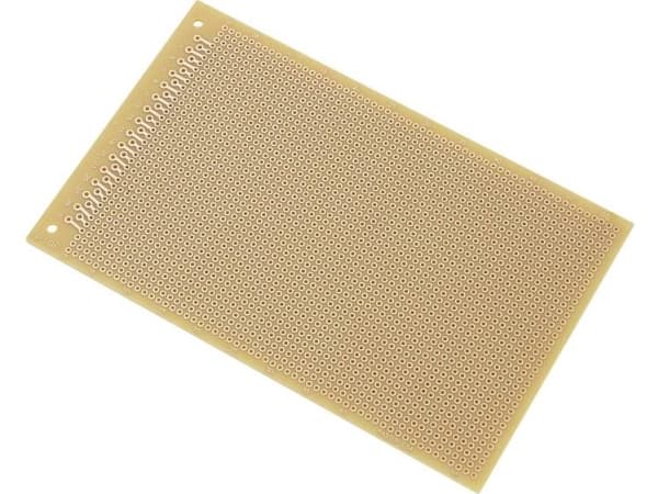 TRU COMPONENTS SU527453 Europrintplade Hårdt papir (L x B) 160 mm x 100 mm 35 µm Rastermål 2.54 mm Indhold 1 stk