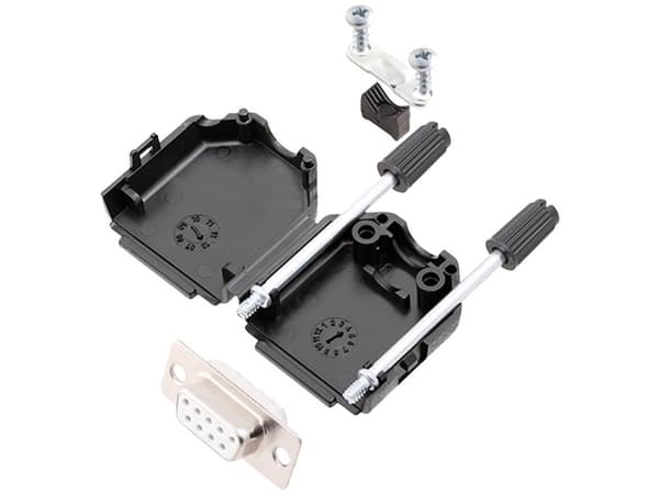 encitech DPPK09-BK-DBS-W-K 6355-8001-11 D-SUB-skärningssats 180° Antal poler: 9 Lödhuvud 1 st