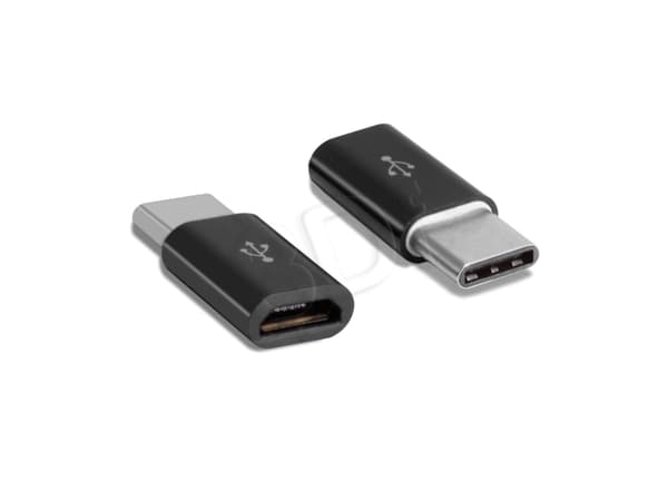 Akyga AK-AD-46 - USB-adapter - 24 pin USB-C (hann) til Micro-USB type B (hunn) - svart