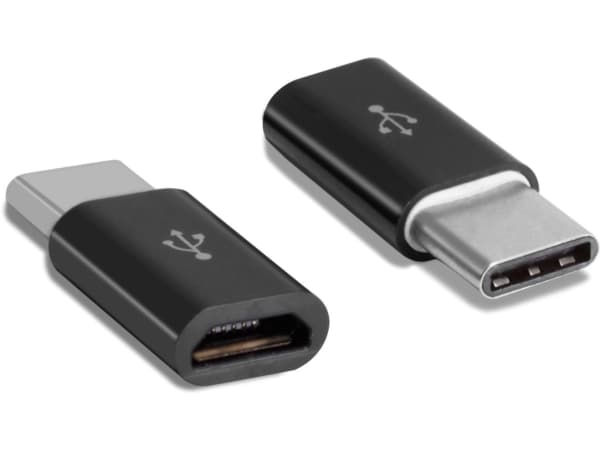Akyga AK-AD-46 - USB-adapter - 24 pin USB-C (hann) til Micro-USB type B (hunn) - svart