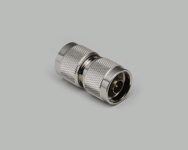 BKL Electronic 404032, N-stik, RP 3.5 jack, Hunstik/Hunstik, 50 ohm (O), Sølv, 0,048 g