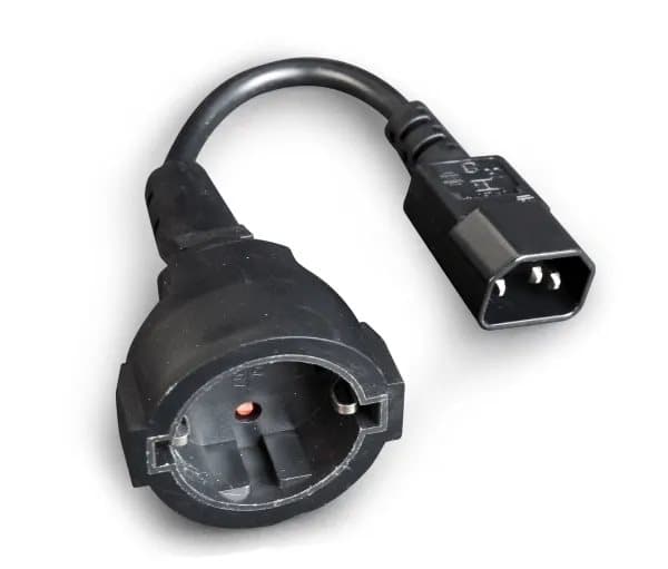 Cablexpert - Verkkolaitesovitin - IEC 60320 C14 - CEE 7/4 (naaras) - 15 cm