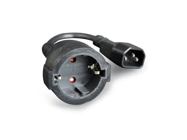 Cablexpert - Verkkolaitesovitin - IEC 60320 C14 - CEE 7/4 (naaras) - 15 cm