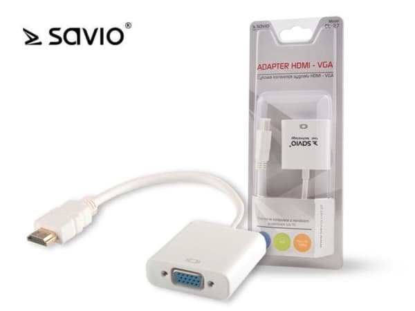 Savio CL-27, VGA (D-Sub), HDMI-tyyppi A (vakio), Uros, Naaras, 1920 x 1080 pikseliä, 1080p