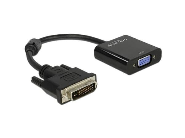 Delock - Videokonverter - Lontium LT8511 - DVI - VGA - svart - løsvekt