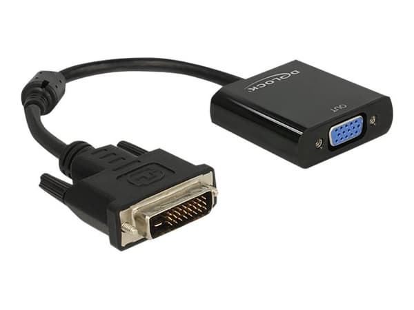 Delock - Videokonverter - Lontium LT8511 - DVI - VGA - svart - løsvekt
