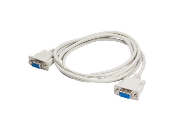 Akyga AK-CO-04 - Seriell kabel - DB-9 (hunn) til DB-9 (hunn) - 2 m - hvit