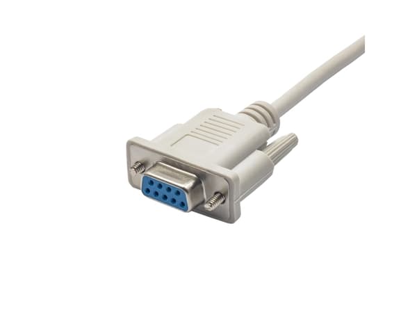 Akyga AK-CO-04 - Seriell kabel - DB-9 (hunn) til DB-9 (hunn) - 2 m - hvit
