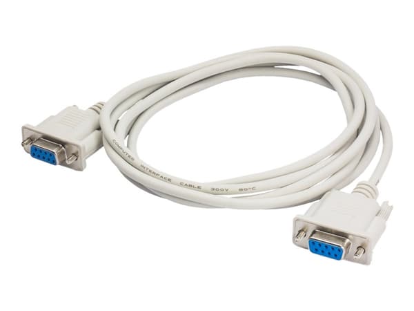 Akyga AK-CO-04 - Seriell kabel - DB-9 (hunn) til DB-9 (hunn) - 2 m - hvit