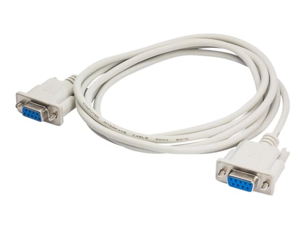 Akyga AK-CO-04 - Seriell kabel - DB-9 (hunn) til DB-9 (hunn) - 2 m - hvit