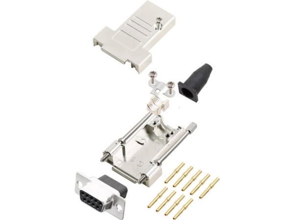 encitech DTSL09-LJSRG-T-DBCS-K 6355-0069-11 D-SUB-bussningstriangel 180° Polantal: 9 Crimp 1 st