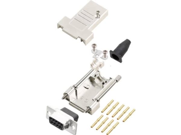 encitech DTSL09-LJSRG-T-DBCS-K 6355-0069-11 D-SUB-bussningstriangel 180° Polantal: 9 Crimp 1 st