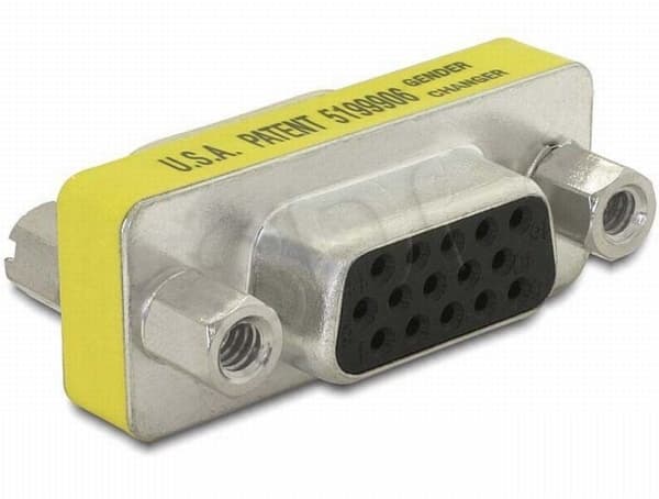 Delock - VGA-hann-hunnveksler - HD-15 (VGA) (hunn) til HD-15 (VGA) (hunn)