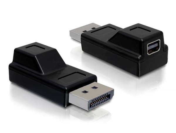 Delock - DisplayPort-adapter - DisplayPort (hann) til Mini DisplayPort (hunn) - svart