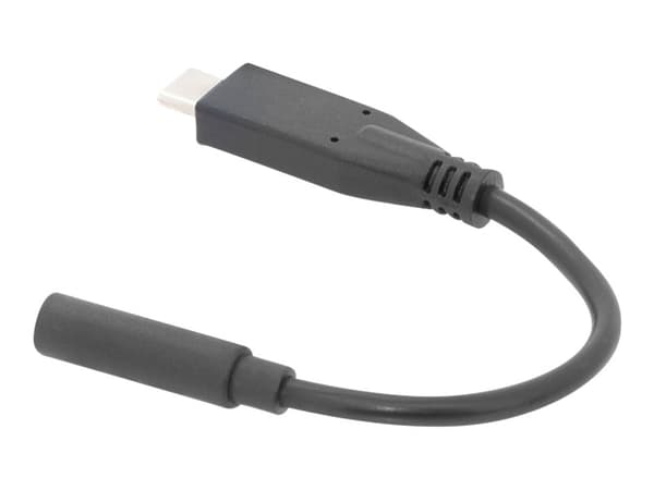 DIGITUS - USB-C til hodetelefons-jakkadapter - 24 pin USB-C hann til mini-phone stereo 3.5 mm hunn - 20 cm - svart