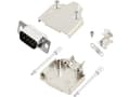 Miniatyrbild 2 av 2: MH Connectors MHDM9-DM9P-K D-SUB stiftlist set 180° Polantal: 9 Lödskål 1 st