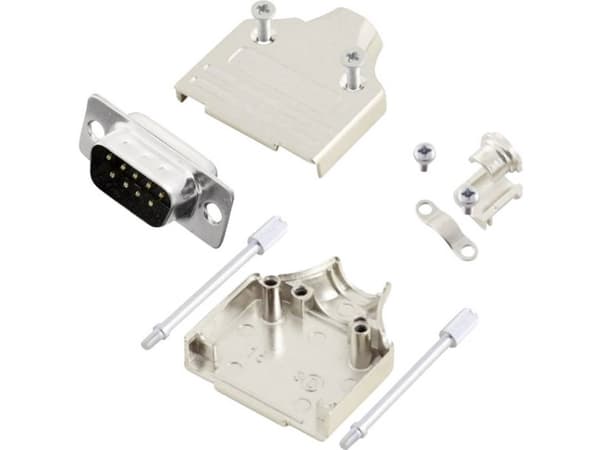 MH Connectors MHDM9-DM9P-K D-SUB stiftlist set 180° Polantal: 9 Lödskål 1 st
