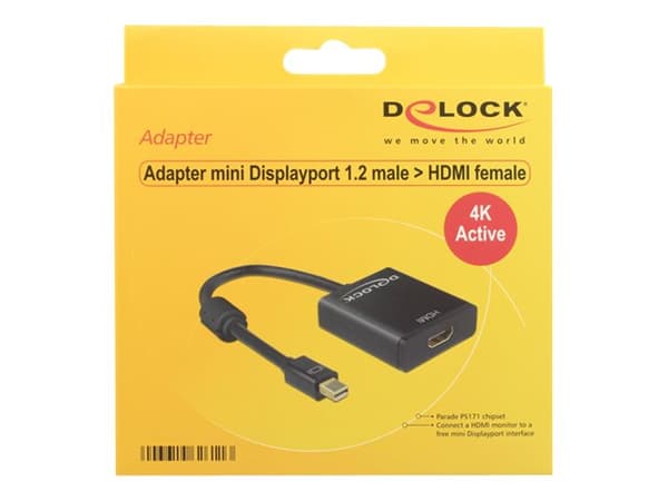 Delock - Videokonverter - Parade PS171 - DisplayPort - HDMI - svart - løsvekt