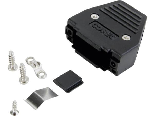 Conec 165X11239XE 165X11239XE D-SUB-kabinet Poltal: 9 Plastic, metalliseret 180 ° Sort 1 stk