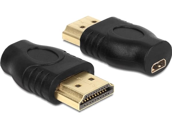 Delock - HDMI-adapter - HDMI hann til 19 pin micro HDMI Type D hunn