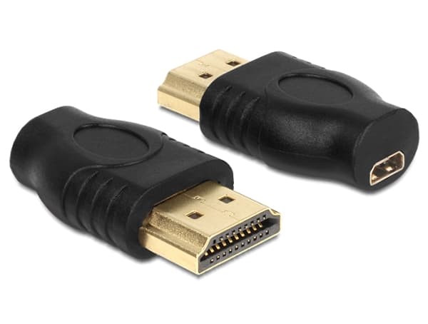 Delock - HDMI-adapter - HDMI hann til 19 pin micro HDMI Type D hunn