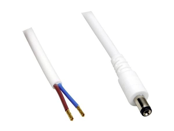 BKL Electronic Lavvoltstilslutningskabel Lavspændingsstik - åben ende 5.50 mm 2.10 mm 1.00 m 1 stk
