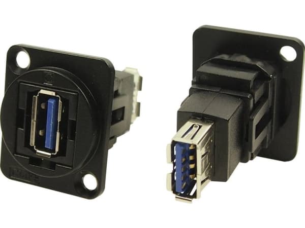 XLR-adapter USB A male 3.0 till USB 3.0 B female Adapter, infälld montering CP30205NMB CP30205NMB CP30205NMB Cliff Innehåll: 1 st