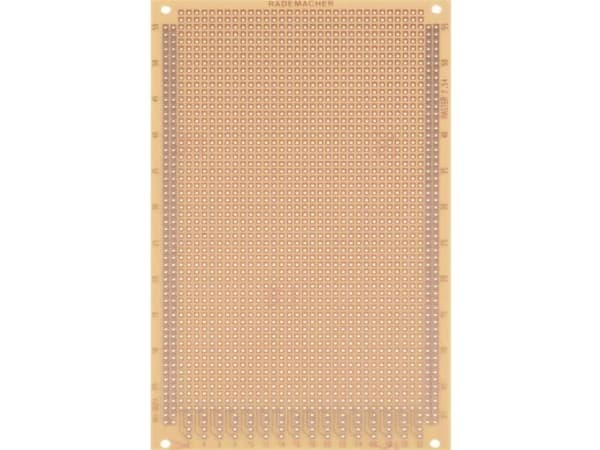 Rademacher WR-Typ 921 Printplade til eksperimenter Hårdt papir (L x B) 160 mm x 100 mm 35 µm Rastermål 2.54 mm Indhold 1 stk