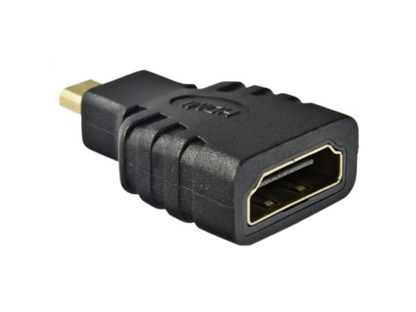 Akyga - HDMI-adapter med Ethernet - HDMI hun til mikro HDMI han - 3.5 m - sort