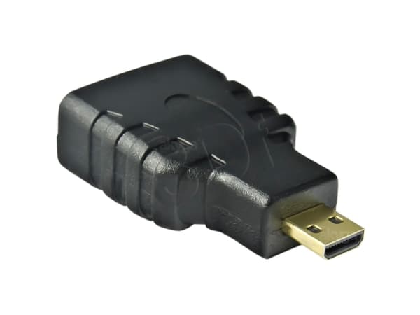Akyga - HDMI-adapter med Ethernet - HDMI hun til mikro HDMI han - 3.5 m - sort