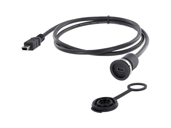 Mini-USB 2.0 tyyppi B. Alustaliitin, uppoasennus M16 encitech Sisältö: 1 kpl