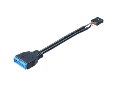 Akasa - USB sisäinen sovitin - 9-nastainen USB samlekasse (hun) til 19-nastainen USB 3.0 samlekasse (han) - 10 m - lajittelu