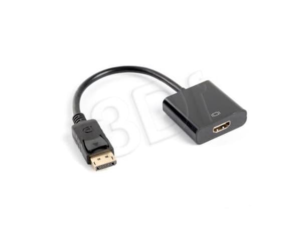 Lanberg - Video adapter - DisplayPort hann til HDMI hunn - 20 cm - svart